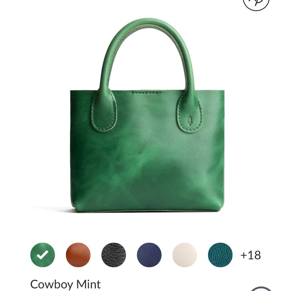 Portland Leather MiniCrossbody Bag in Cowboy Mint - Picture 4 of 4